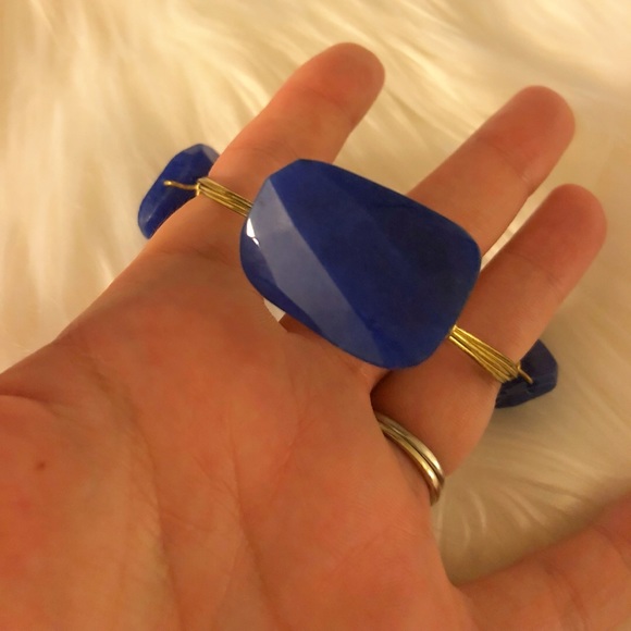 Bourbon and Bowties Blue Stone Bangle - Picture 4 of 5